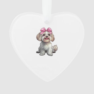 Coquette Schleife Havanese Hundemutter Mädchen Ros Ornament