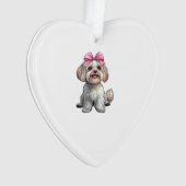 Coquette Schleife Havanese Hundemutter Mädchen Ros Ornament (Vorderseite)