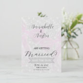 Coquette Schleife in Rosa Save-The-Date Einladung (Stehend Vorderseite)