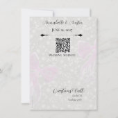 Coquette Schleife in Rosa Save-The-Date Einladung (Rückseite)