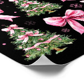 Coquette-Schleife Nk-Weihnachtsbaum-Xmas-Pyjama Fr Poster (Ecke)