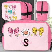 Coquette School Girl Pink Bow Name Lunch Box Waschbeutel