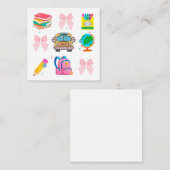 Coquette School, zurück zu den Shirts der Schule,  Begleitkarte (Vorne/Hinten)