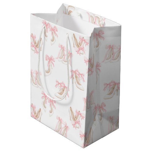 Coquette Schuhe Muster Mittlere Geschenktüte (Rückseite Schrägansicht)