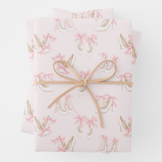 Coquette-Schuhmuster  Geschenkpapier Set (Beispiel)