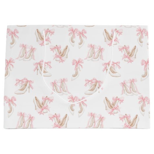 Coquette-Schuhmuster  Große Geschenktüte (Vorderseite)