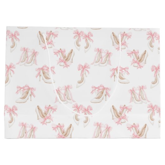 Coquette-Schuhmuster  Große Geschenktüte (Rückseite)