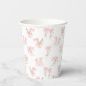 Coquette-Schuhmuster  Pappbecher (Rückseite)