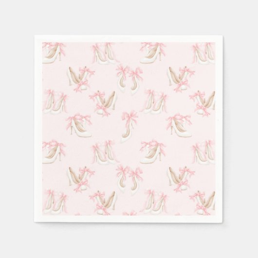 Coquette-Schuhmuster  Serviette (Vorderseite)