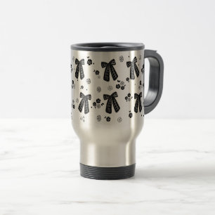 Coquette Schwarzes Bogenmuster-Reisebecher Niedl Reisebecher