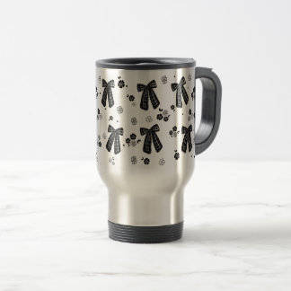Coquette Schwarzes Bogenmuster-Reisebecher | Niedl Reisebecher