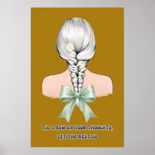 Coquette Selbstfürsorge-Bogen & Gänseblümchen Ästh Poster