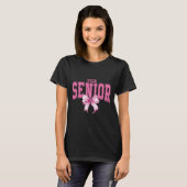 Coquette Senior 2025 Pink Bow T-Shirt (Vorne ganz)