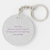 Coquette sheer bow Bouquet Maid-of-Honor button Schlüsselanhänger (Rückseite)