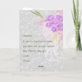 Coquette Sheer Bow  Wirst du meine Brautjungfer se Karte (Rückseite)