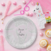 Coquette Sheer Pink Schleifen Pappteller (Party)