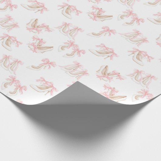 Coquette Shoes Pattern  Geschenkpapier (Ecke)