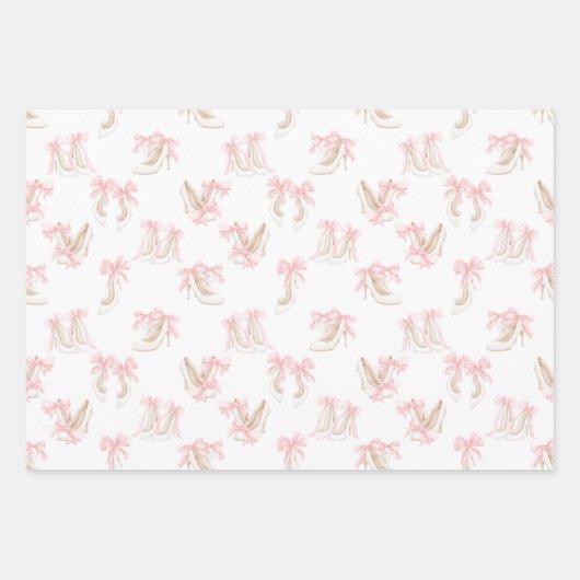 Coquette Shoes Pattern Geschenkpapier Set (Vorderseite 3)