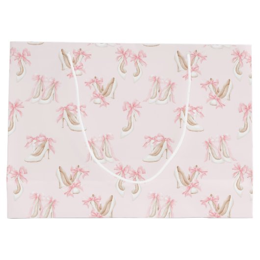 Coquette Shoes Pattern  Große Geschenktüte (Rückseite)