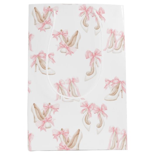 Coquette Shoes Pattern  Mittlere Geschenktüte (Vorderseite)