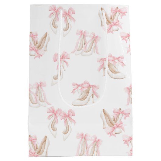 Coquette Shoes Pattern  Mittlere Geschenktüte (Rückseite)