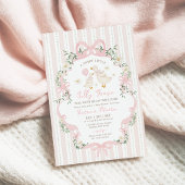 Coquette Silly Goose Pink Bow Girl Baby Shower Einladung