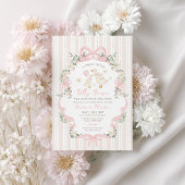 Coquette Silly Goose Pink Bow Girl Baby Shower Einladung