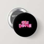 Coquette Six Seven Valentine Funny Saying 67 Meme  Button (Vorne & Hinten)