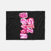 Coquette Six Seven Valentine Funny Saying 67 Meme Fleecedecke (Vorderseite (Horizontal))