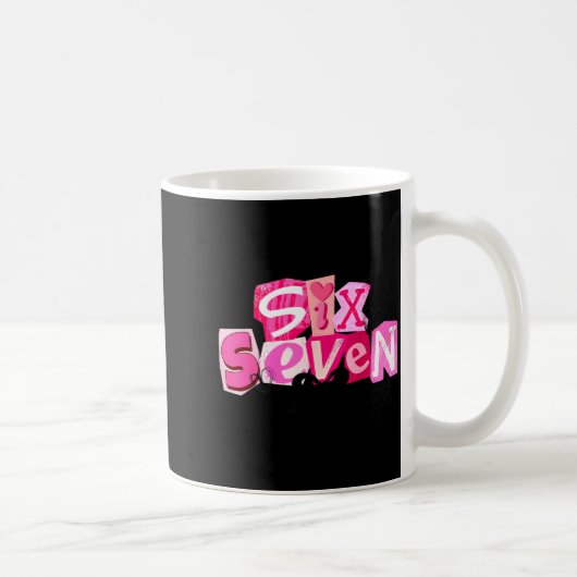 Coquette Six Seven Valentine Funny Saying 67 Meme  Kaffeetasse (Rechts)