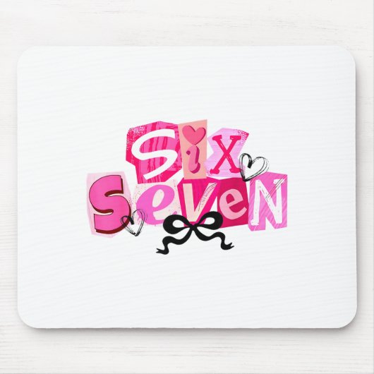 Coquette Six Seven Valentine Funny Saying 67 Meme  Mousepad (Vorne)