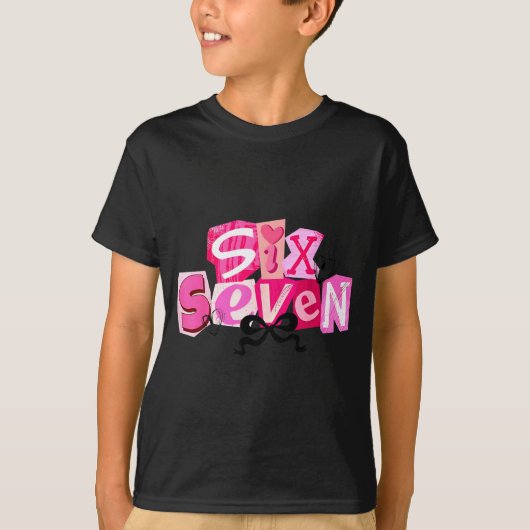 Coquette Six Seven Valentine Funny Saying 67 Meme  T-Shirt (Vorderseite)