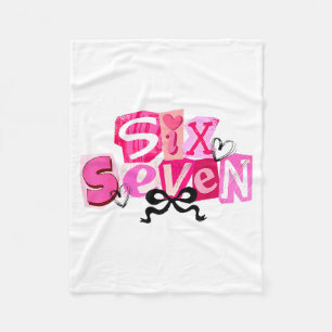 Coquette Six Seven Valentinstag Lustiger Spruch 67 Fleecedecke