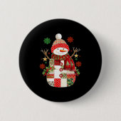 Coquette Snowman For Teens Grandkids Kids Family C Button (Vorderseite)