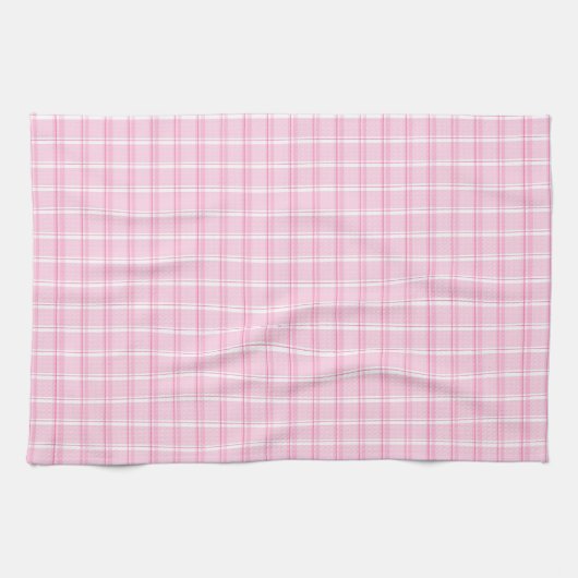 Coquette Soft Pink Gingham Geschirrtuch (Horizontal)