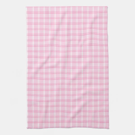 Coquette Soft Pink Gingham Geschirrtuch (Vertikal)
