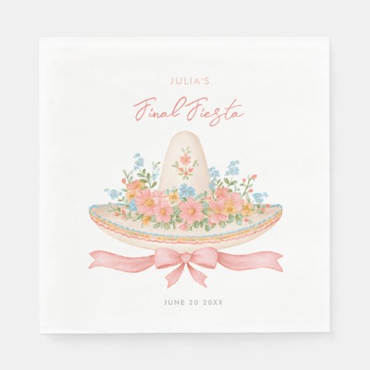 Coquette  SombreroFinal Fiesta Margarita Serviette (Vorderseite)