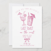 Coquette Strandbacheloretto Einladung (Vorderseite)