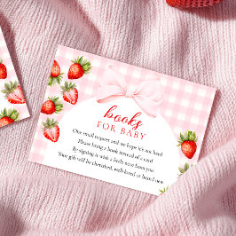 Coquette Strawberry Baby Showbücher für Baby Begleitkarte