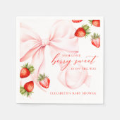Coquette Strawberry Baby Shower Serviette (Vorderseite)