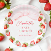 Coquette Strawberry Babydusche Pappteller