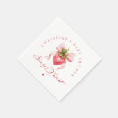 Coquette Strawberry Babydusche Serviette (Ecke)