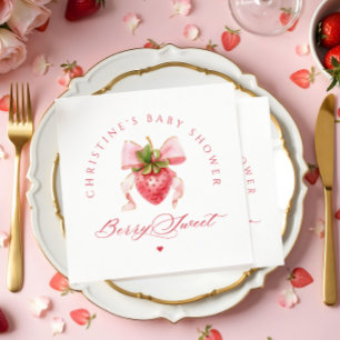 Coquette Strawberry Babydusche Serviette