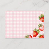 Coquette Strawberry Babydusche Windelwindeln Begleitkarte (Rückseite)