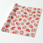 Coquette Strawberry Bow Geschenkpapier (Ungerollt)