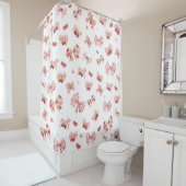 Coquette Strawberry & Bow Shower Curtain Duschvorhang (Beispiel)