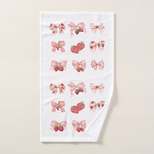 Coquette Strawberry & Bow Towel Set (3 Pieces) (Handtuch)
