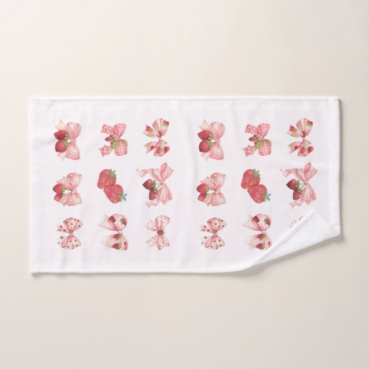 Coquette Strawberry & Bow Towel Set (3 Pieces)  (Handtuch)