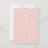 Coquette Strawberry Monogram Stationery Dankeskarte (Rückseite)