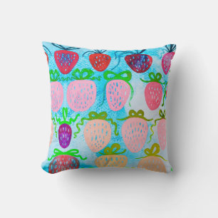 Coquette Strawberry Watercolor Giro del Malcantone Kissen